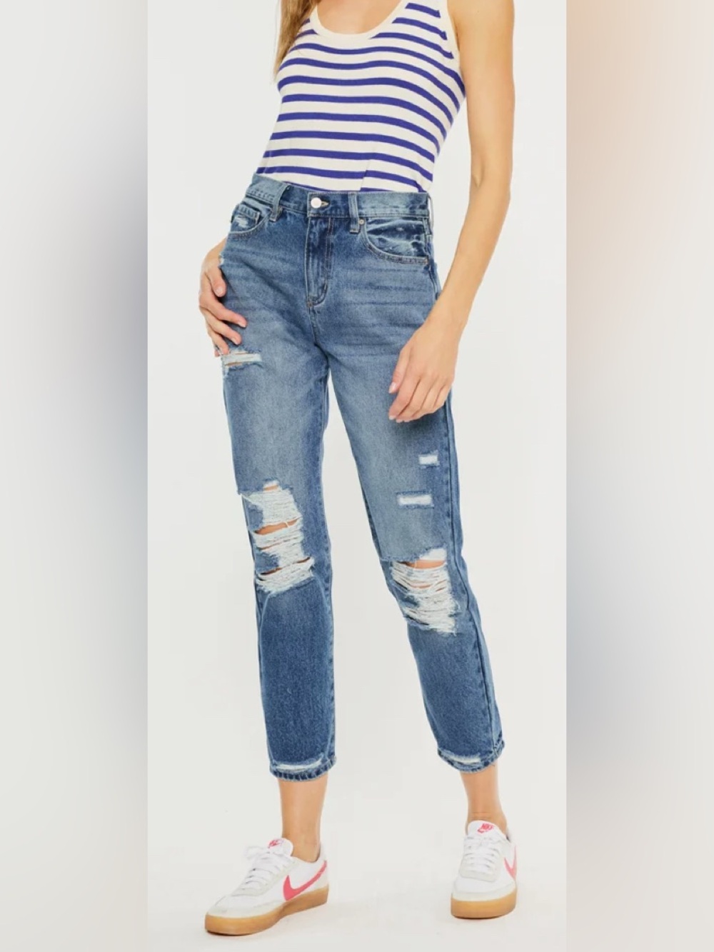 KanCan Kerrigan Ultra High Rise Medium Blue Jeans